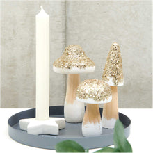 Load image into Gallery viewer, Gold Pointy Glitter Mushroom