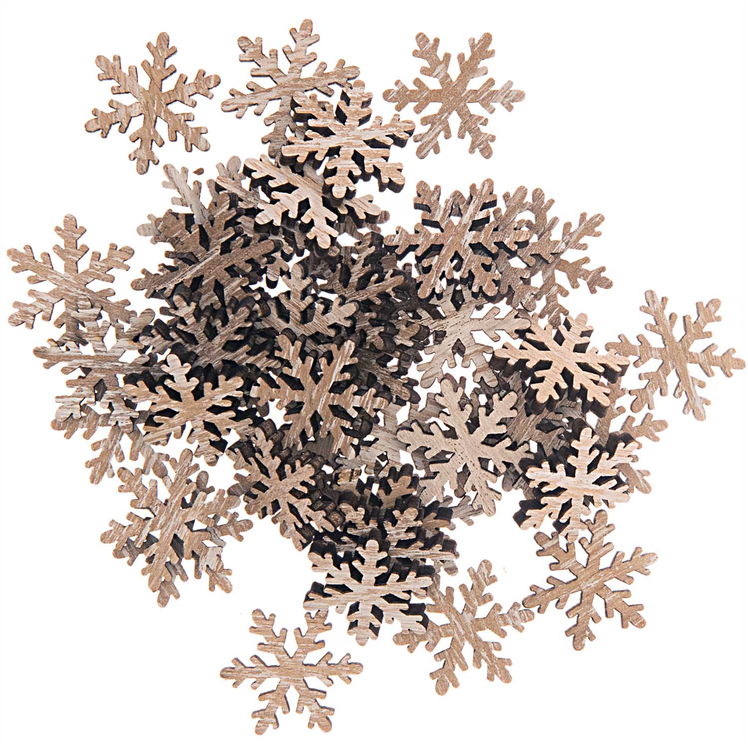 Natural Snowflake Wooden Confetti