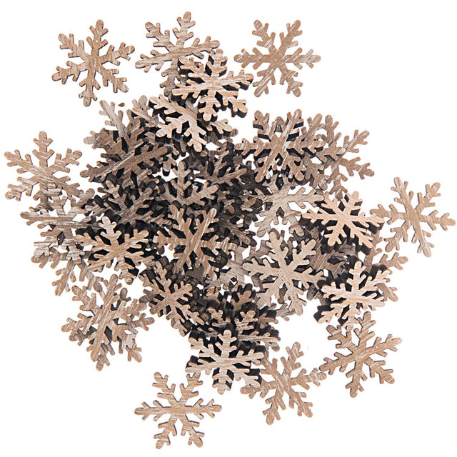 Natural Snowflake Wooden Confetti