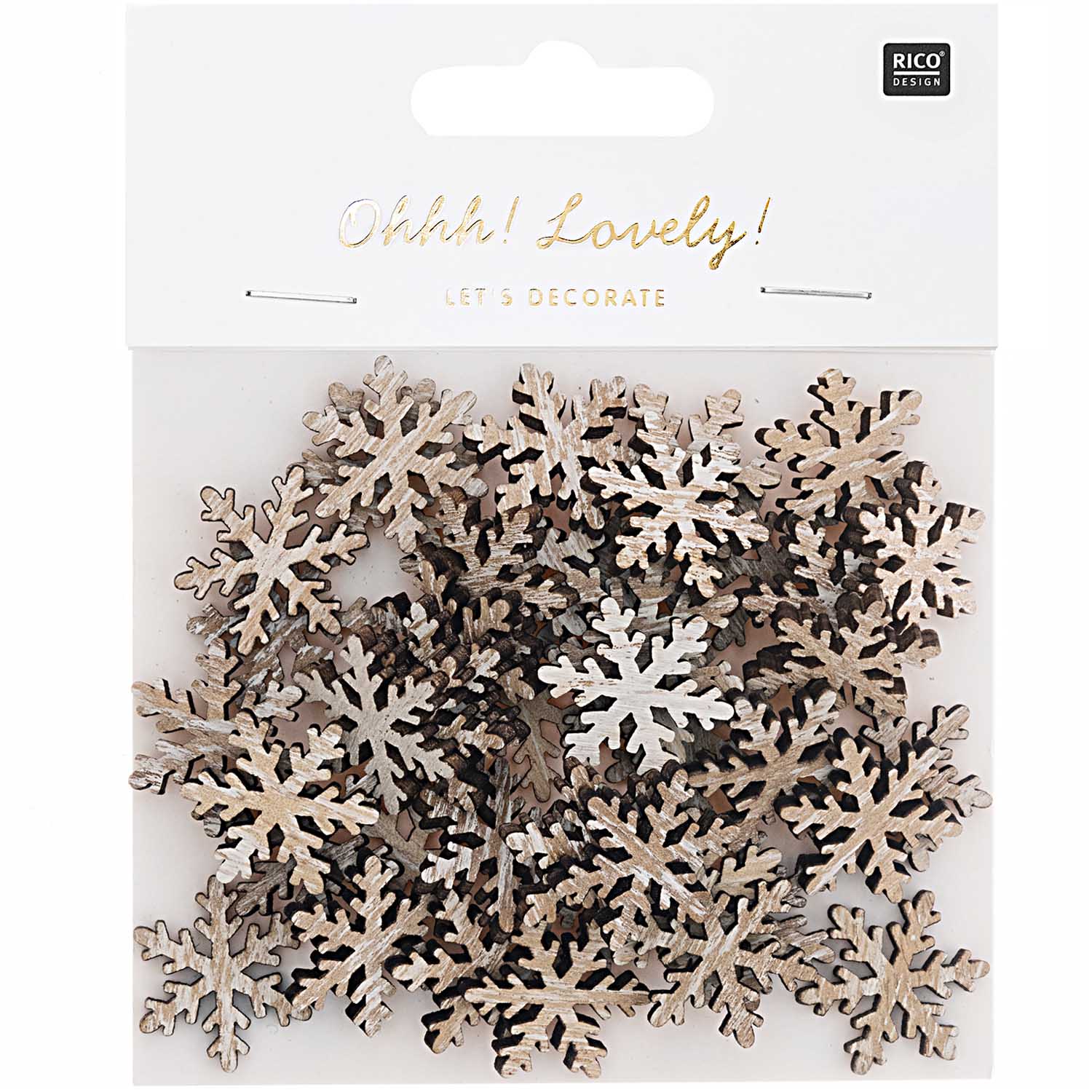 Natural Snowflake Wooden Confetti