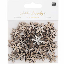 Load image into Gallery viewer, Natural Snowflake Wooden Confetti