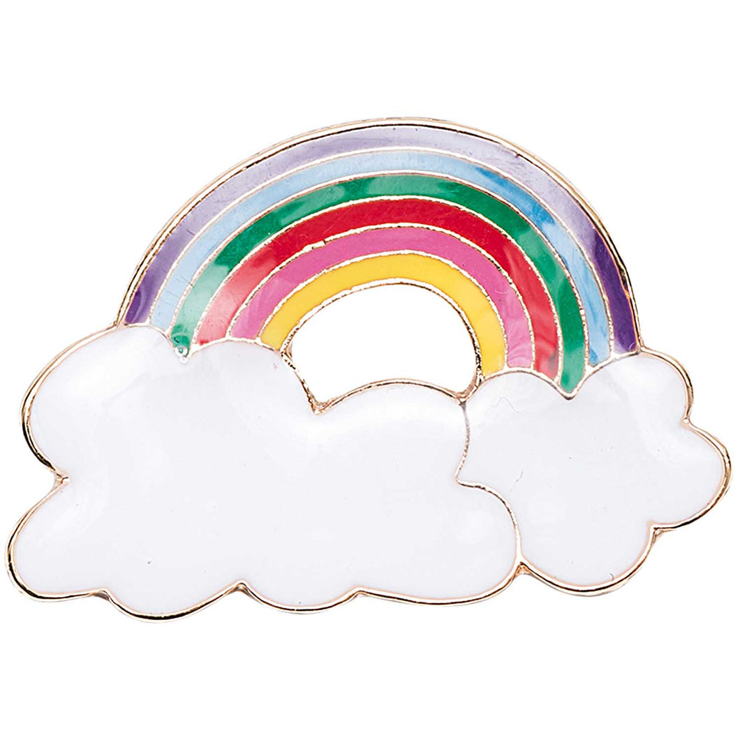 Rainbow with Clouds Pin