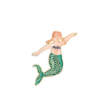 Load image into Gallery viewer, Red Mermaid Pin