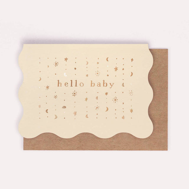 Hello Baby Wavy Card