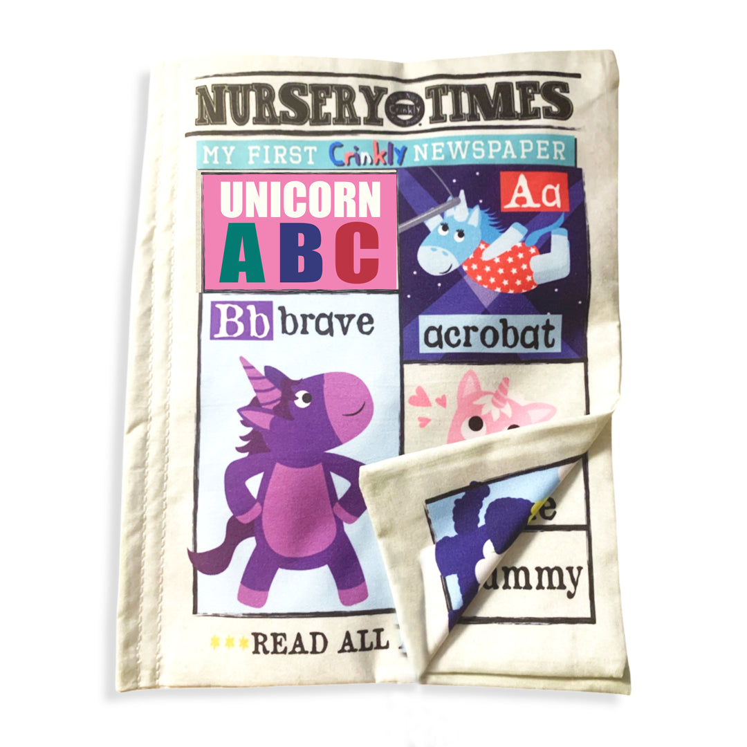 Nursery Times Crinkly Newspaper - Unicorn