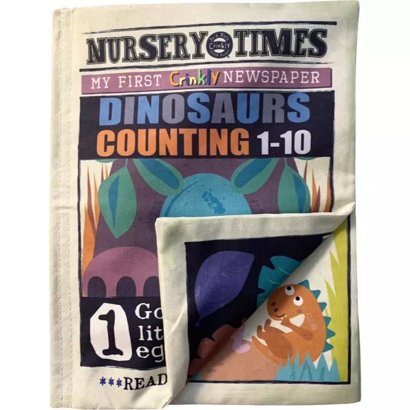 Nursery Times Crinkly Newspaper - Counting Dinosaurs