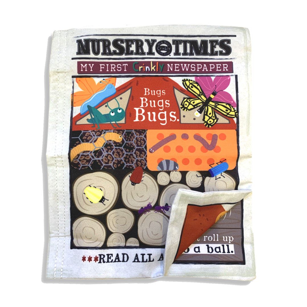 Nursery Times Crinkly Newspaper - Bugs