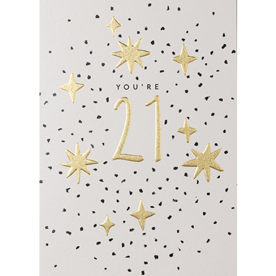 Age 21 Celestial Birthday Card