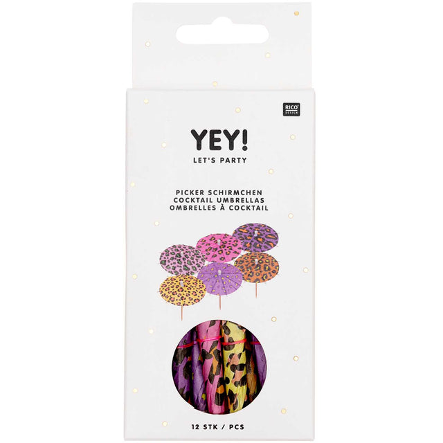 Leopard Print Cocktail Umbrellas
