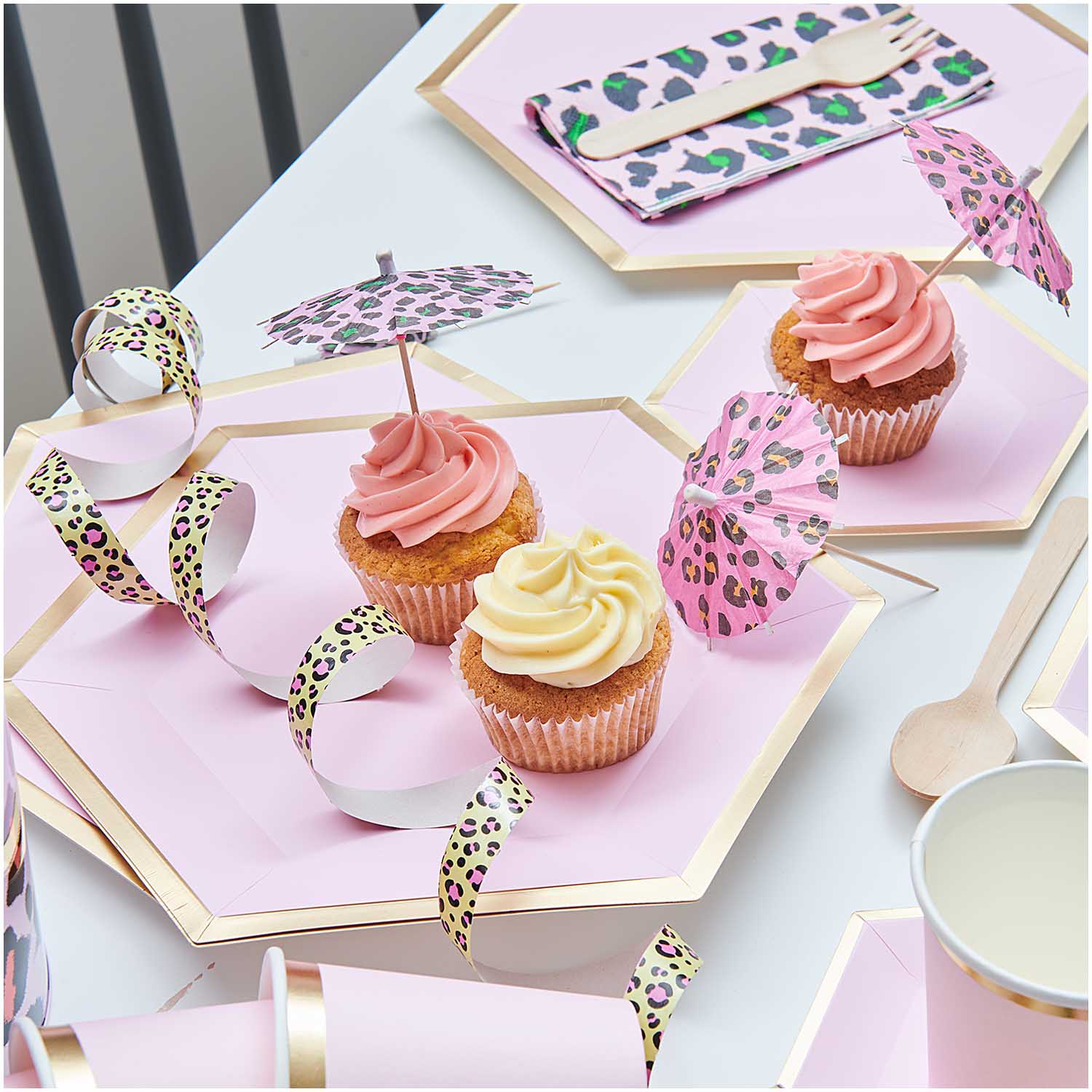 Leopard Print Cocktail Umbrellas