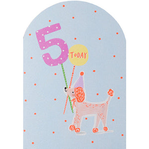 Age 5 Dog Card