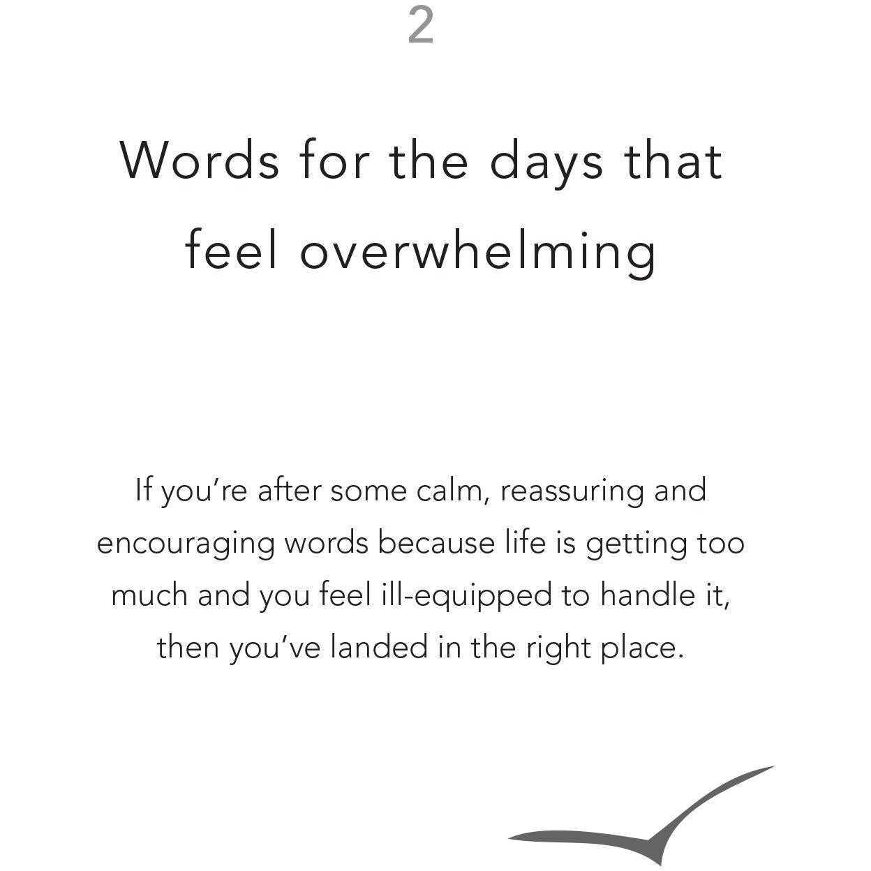 Kind Words For Unkind Days