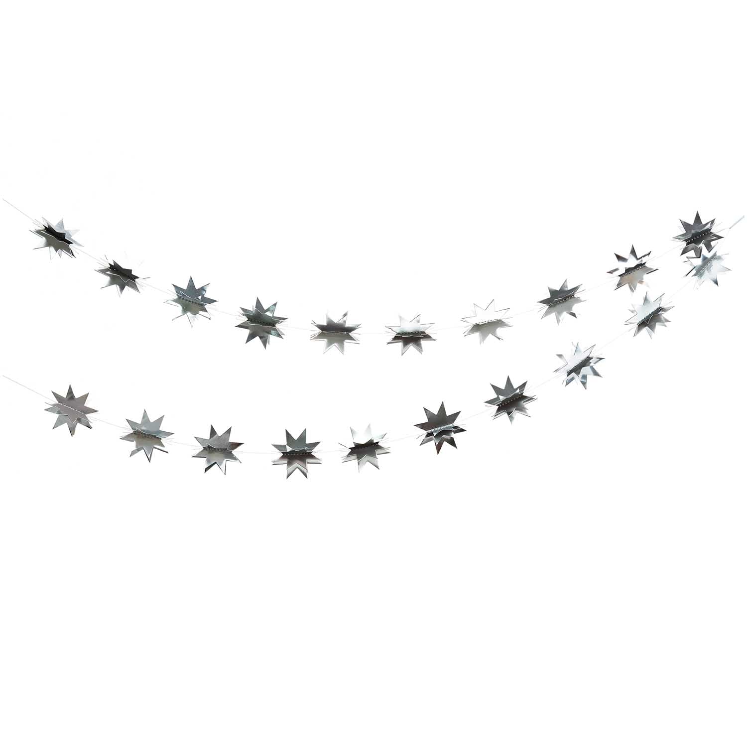 Mini Silver Star Garland