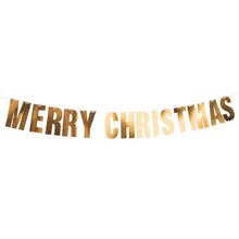 Load image into Gallery viewer, Gold Merry Christmas Garland