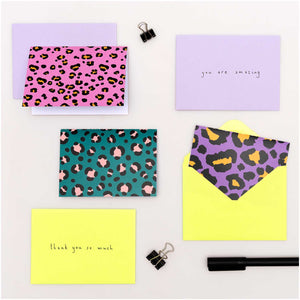 Leopard Print Notecard Set