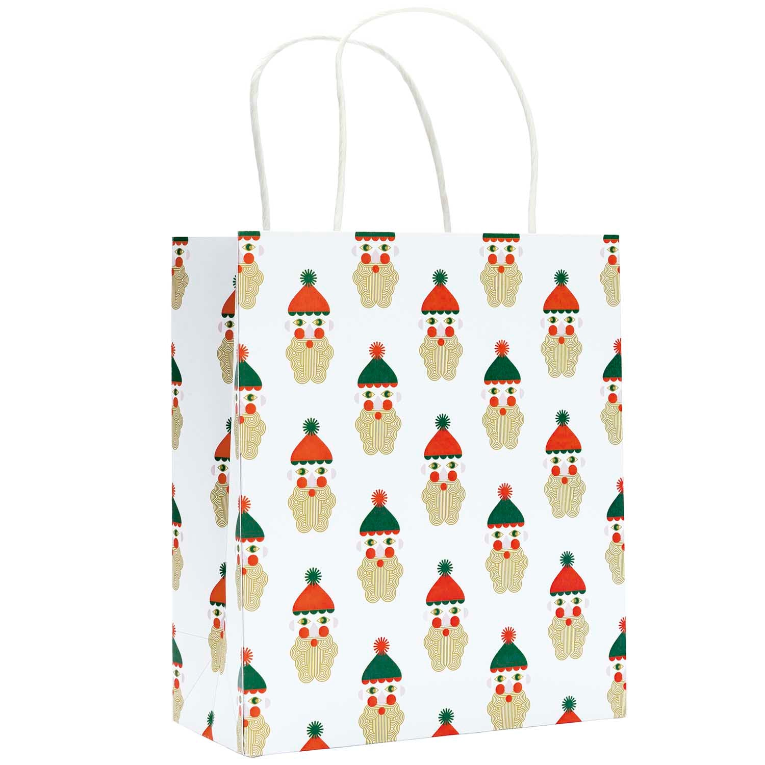 Set Of 3 Red And Gold Festive Gift Bags