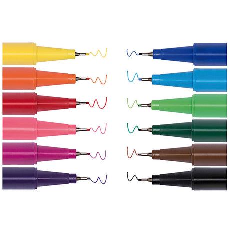 Set Of 12 Fine Liner Pens