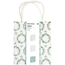 Load image into Gallery viewer, Set Of 3 Green And Pink Festive Gift Bags