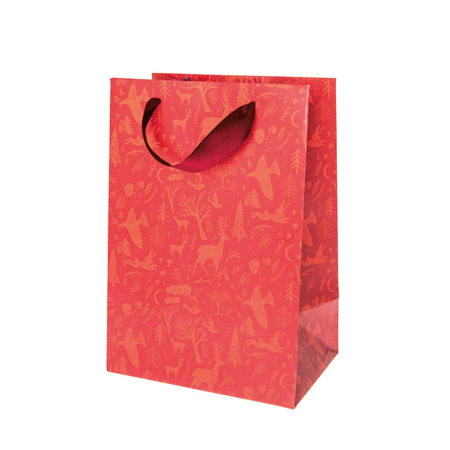 Medium Red Folk Gift Bag