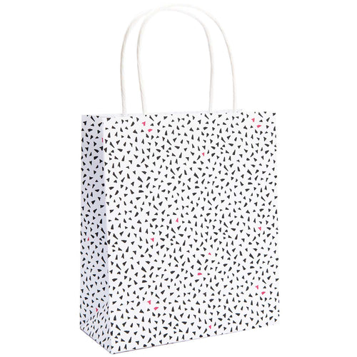 Medium Black Geo Print Gift Bag