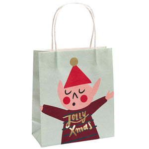 Medium Green Jolly Xmas Gift Bag