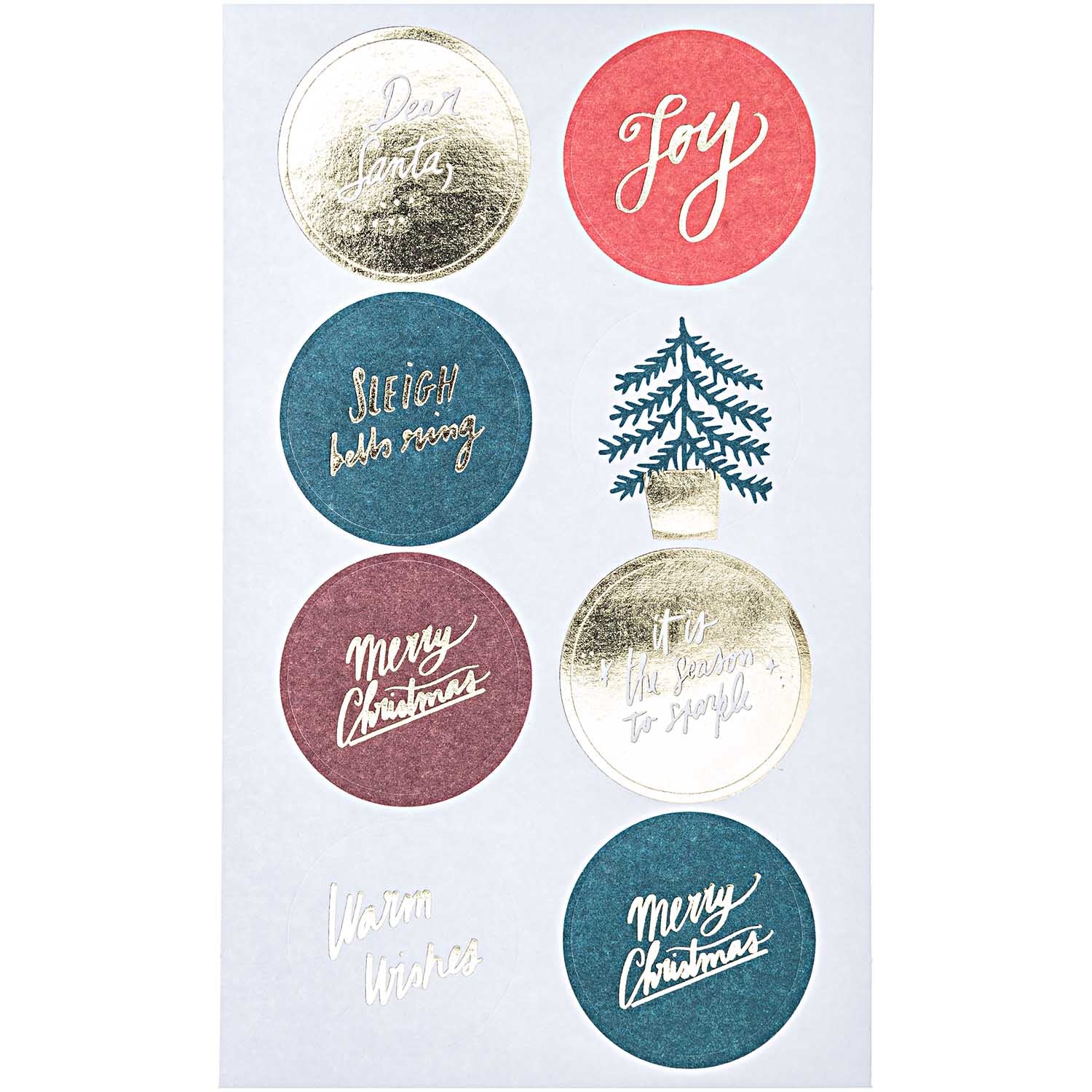 Red Mix Christmas Stickers