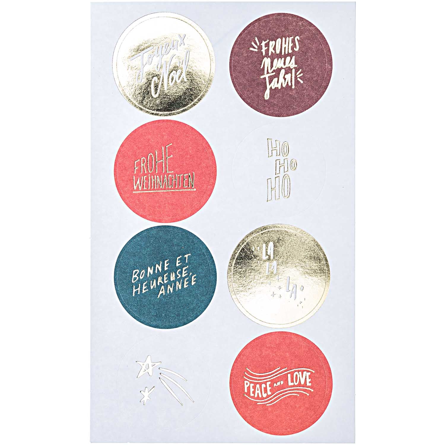 Red Mix Christmas Stickers