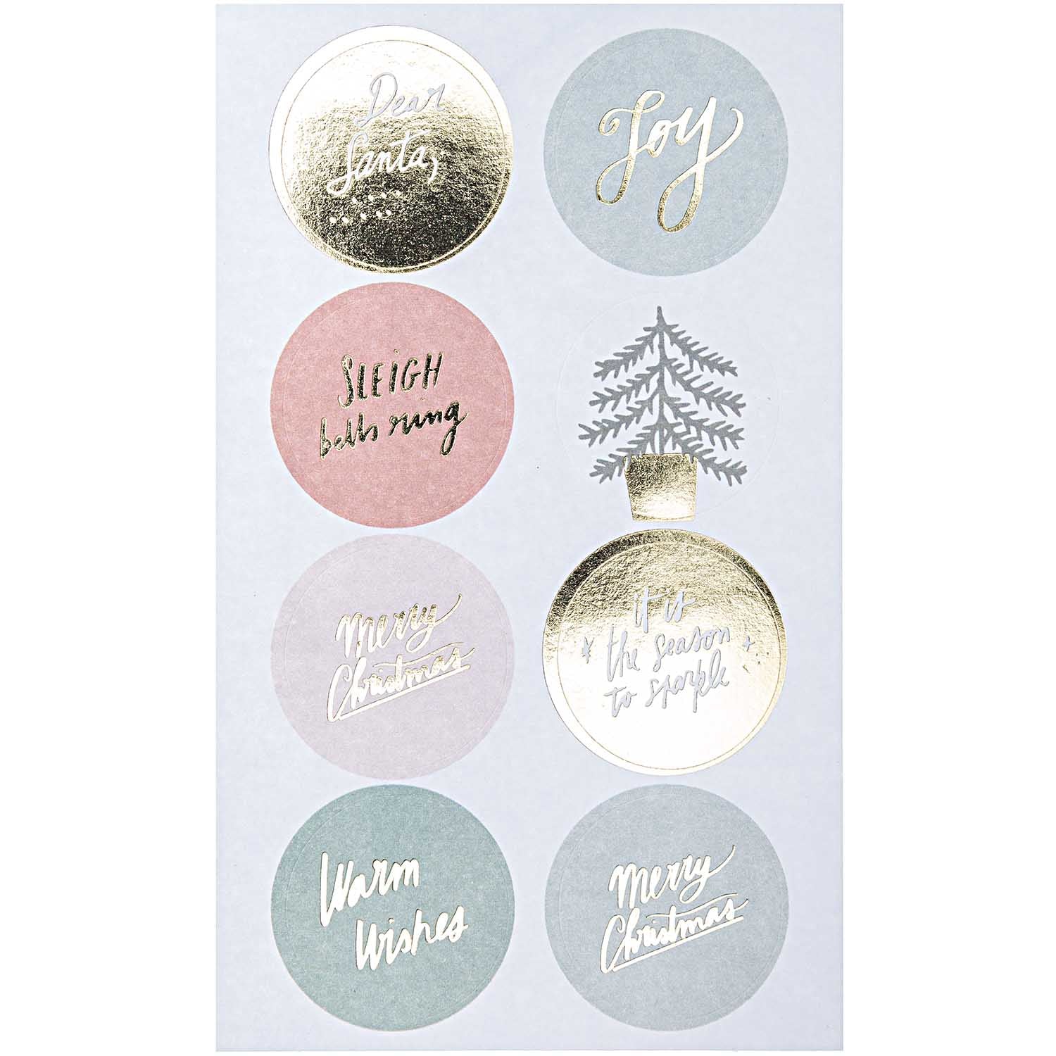 Pastel Mix Christmas Stickers