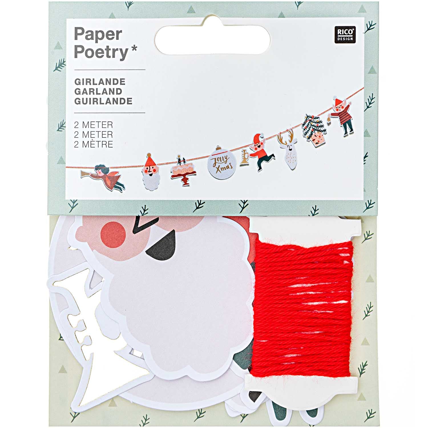 Red Jolly Christmas Garland