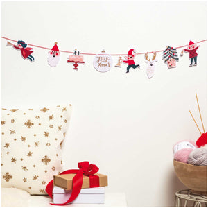 Red Jolly Christmas Garland