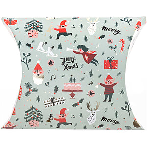 Red Jolly Christmas Set Of Gift Pouches