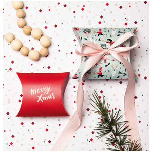 Red Jolly Christmas Set Of Gift Pouches