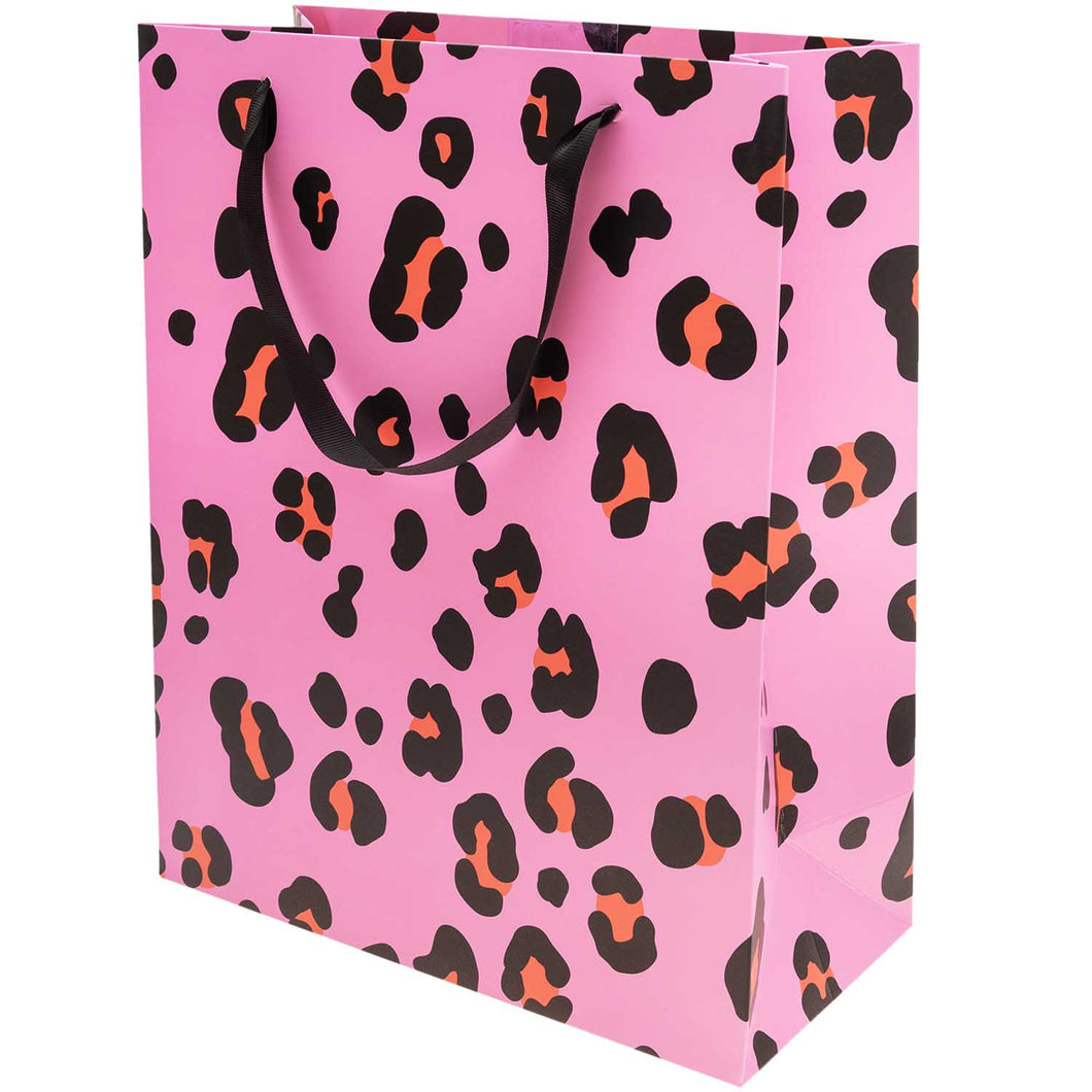 Large Pink Leopard Print Gift Bag