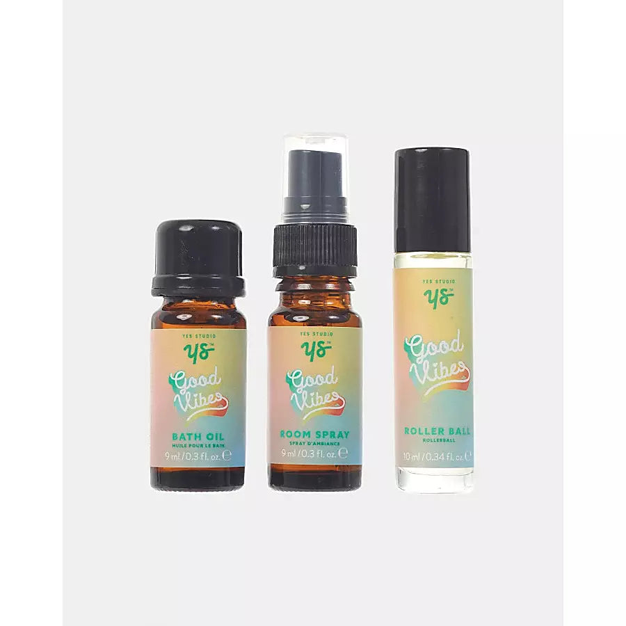 Good Vibes Set - Bath Oil, Room Spray & Rollerball