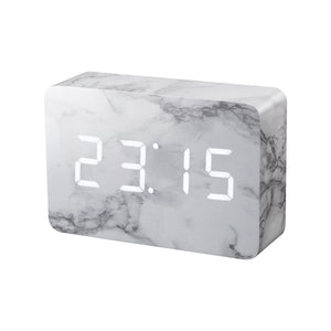 Brick Marble Click Clock