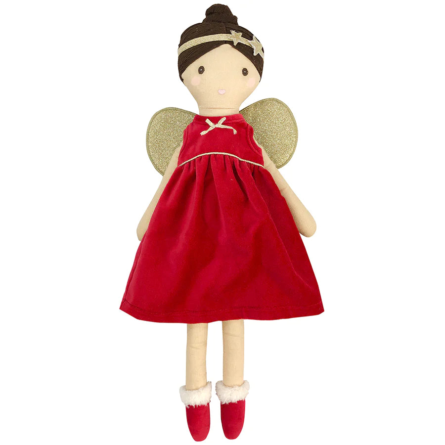 Red Velvet Fairy Linen Soft Doll Freda Bert Gift Shop Cambridge