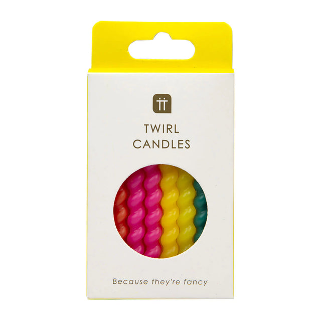 Bright Twirl Birthday Candles