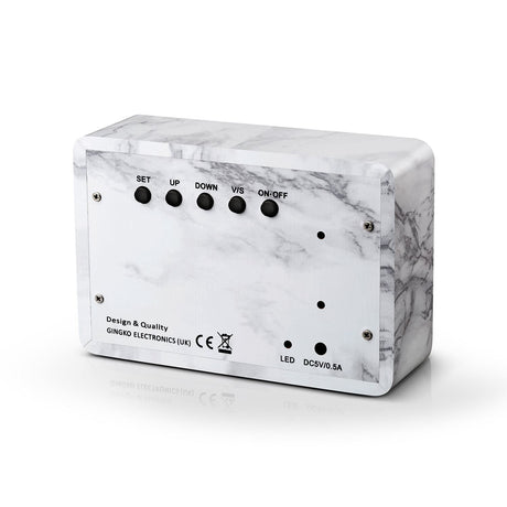 Brick Marble Click Clock