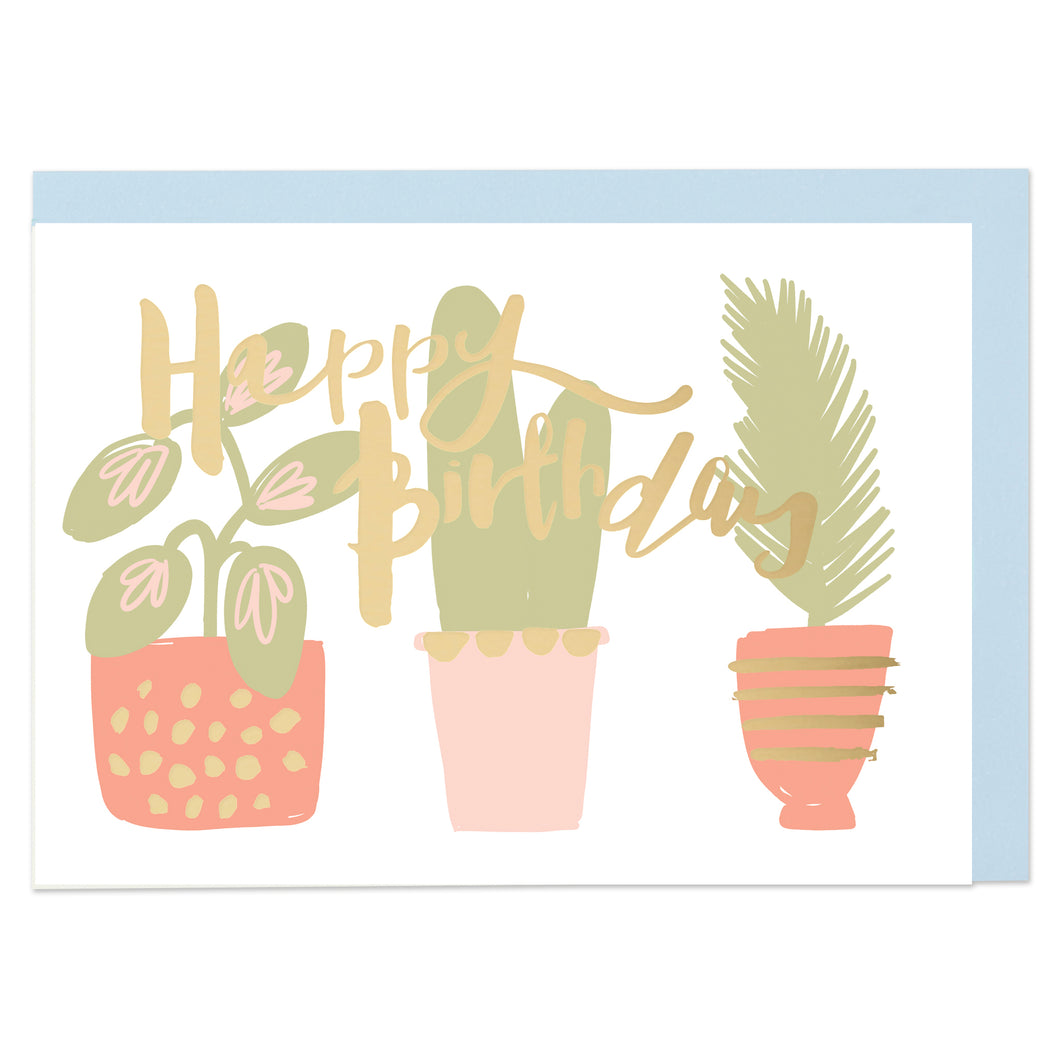 Happy Birthday Card Plants