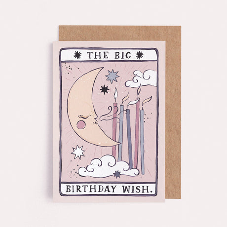 Birthday Wish Moon Tarot Card