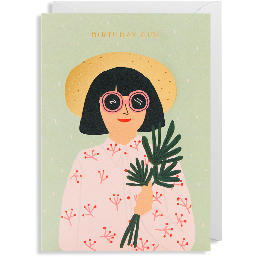 Birthday Girl With Sunglasses Card