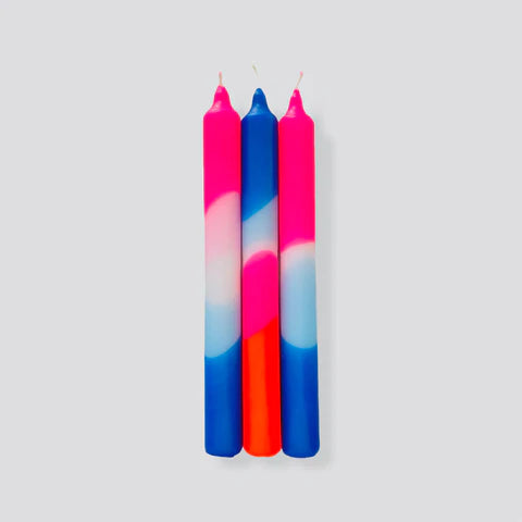 Blue Moon Dip Dye Neon Candles