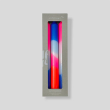 Load image into Gallery viewer, Blue Moon Dip Dye Neon Candles