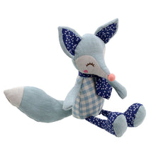 Load image into Gallery viewer, Linen Blue Fox Soft Toy