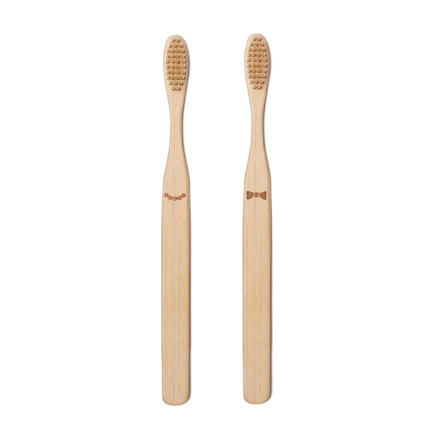 His And Her Bamboo Toothbrush Set