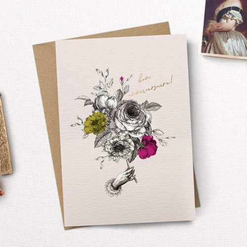 Bon Anniveraire Bouquet Card