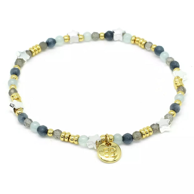 Alcor Gold Stretch Gemstone Bracelet