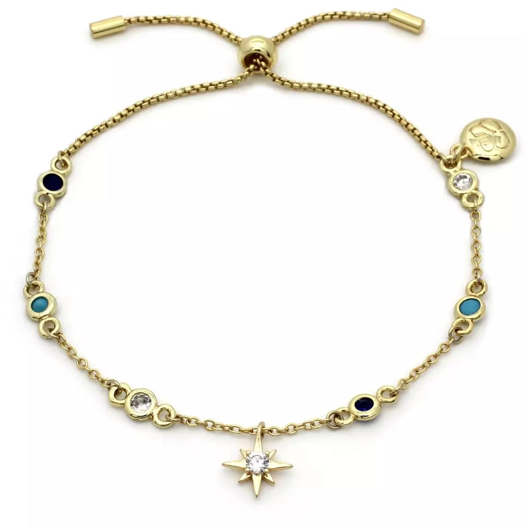 Angelic Gold Charm Crystal Bracelet