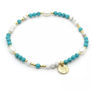 Manessa Blue Stretch Gemstone Bracelet