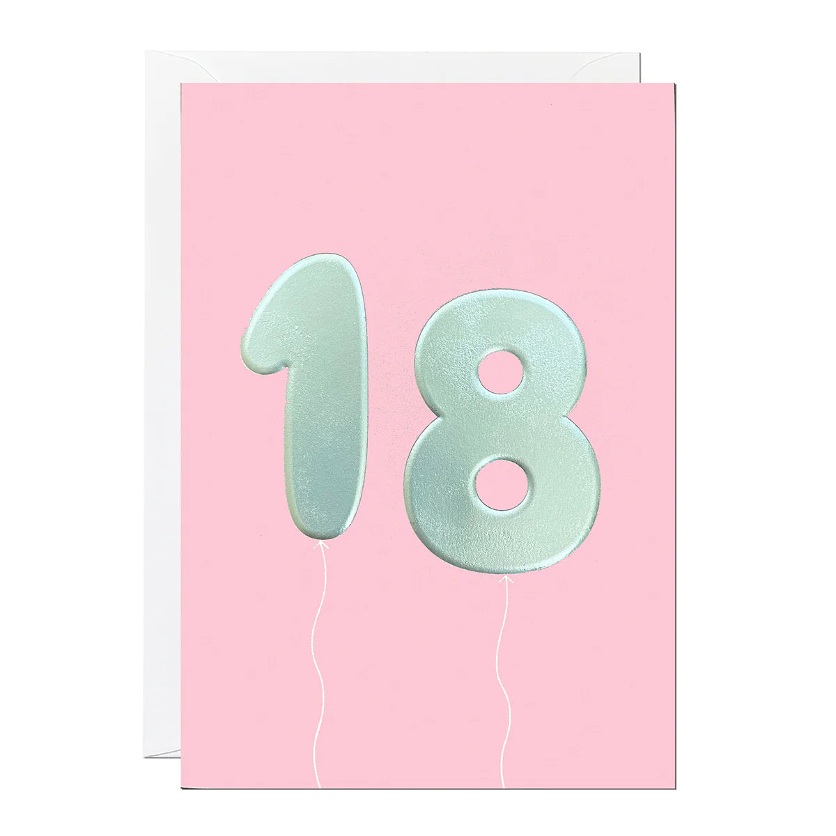 Age 18 Pink Balloons Card